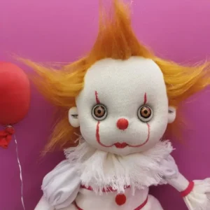 Mu&ntilde;eco de tela artesanal payaso de IT Pennywise personaje terror